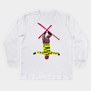 Freestyle skier Kids Long Sleeve T-Shirt